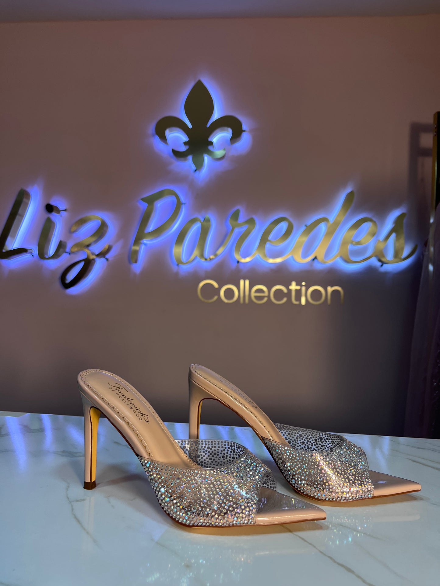 ZAPATILLA TRANSPARENTE/ CRISTALES