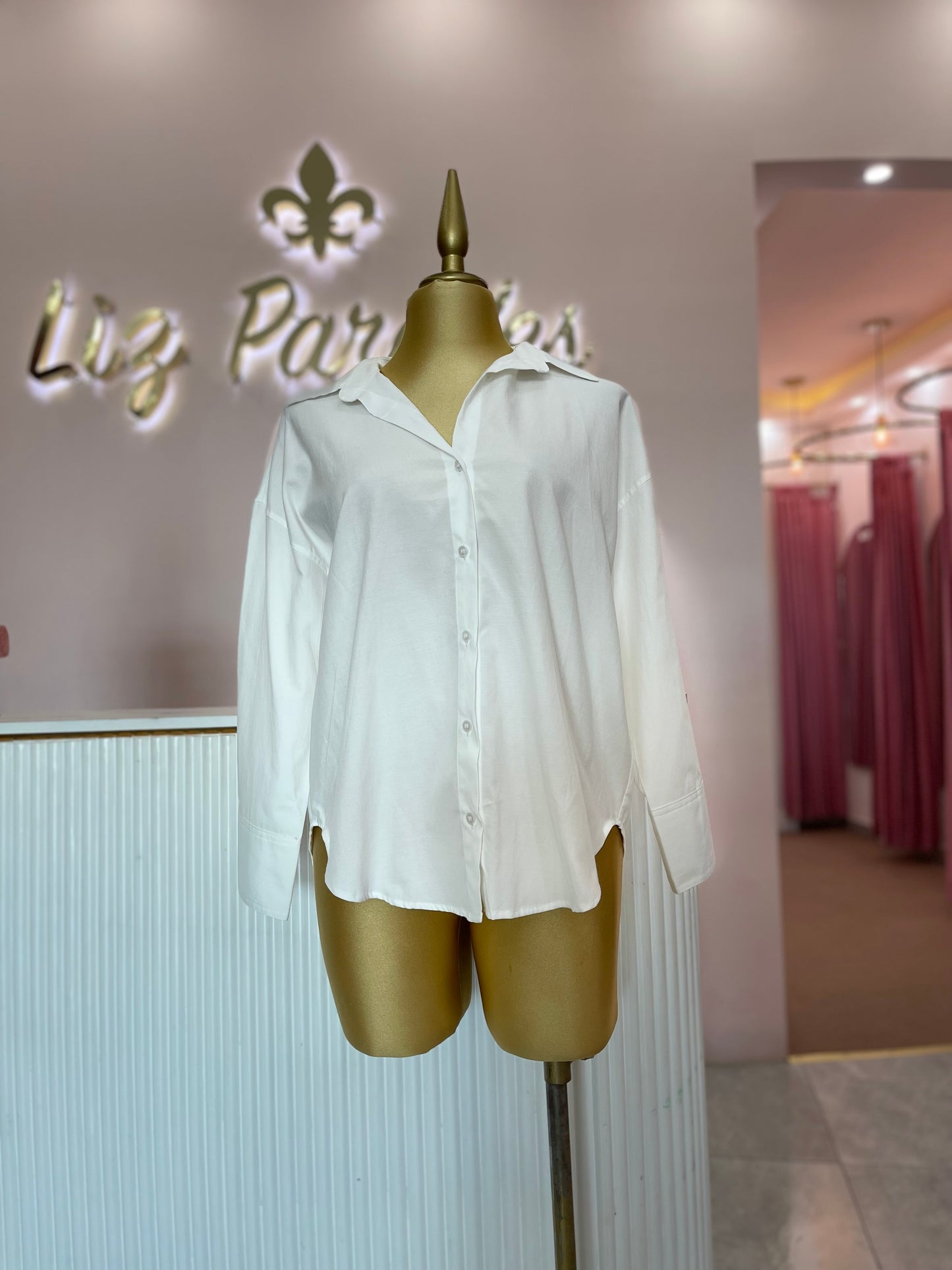 CAMISA LINO MANGA LARGA BLANCA