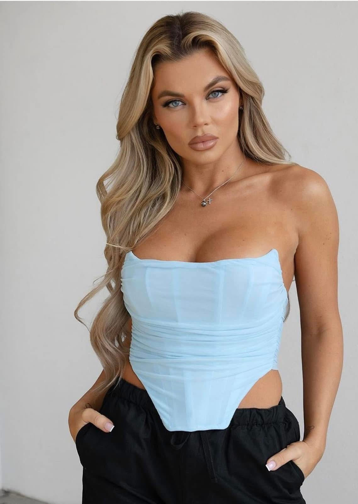 TOP CORSET AZUL CIELO