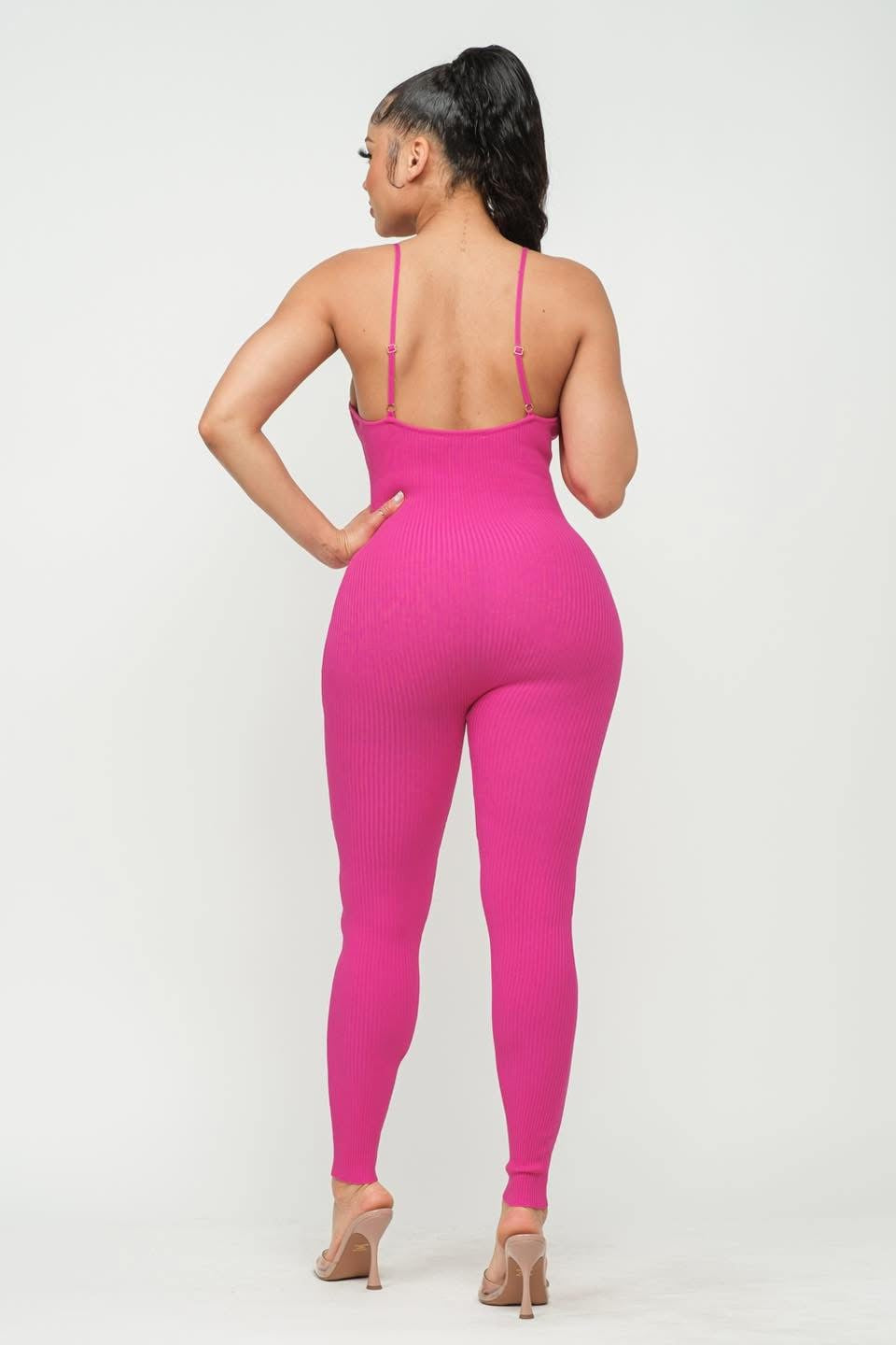 JUMPSUIT ROSA TELA DE PUNTO