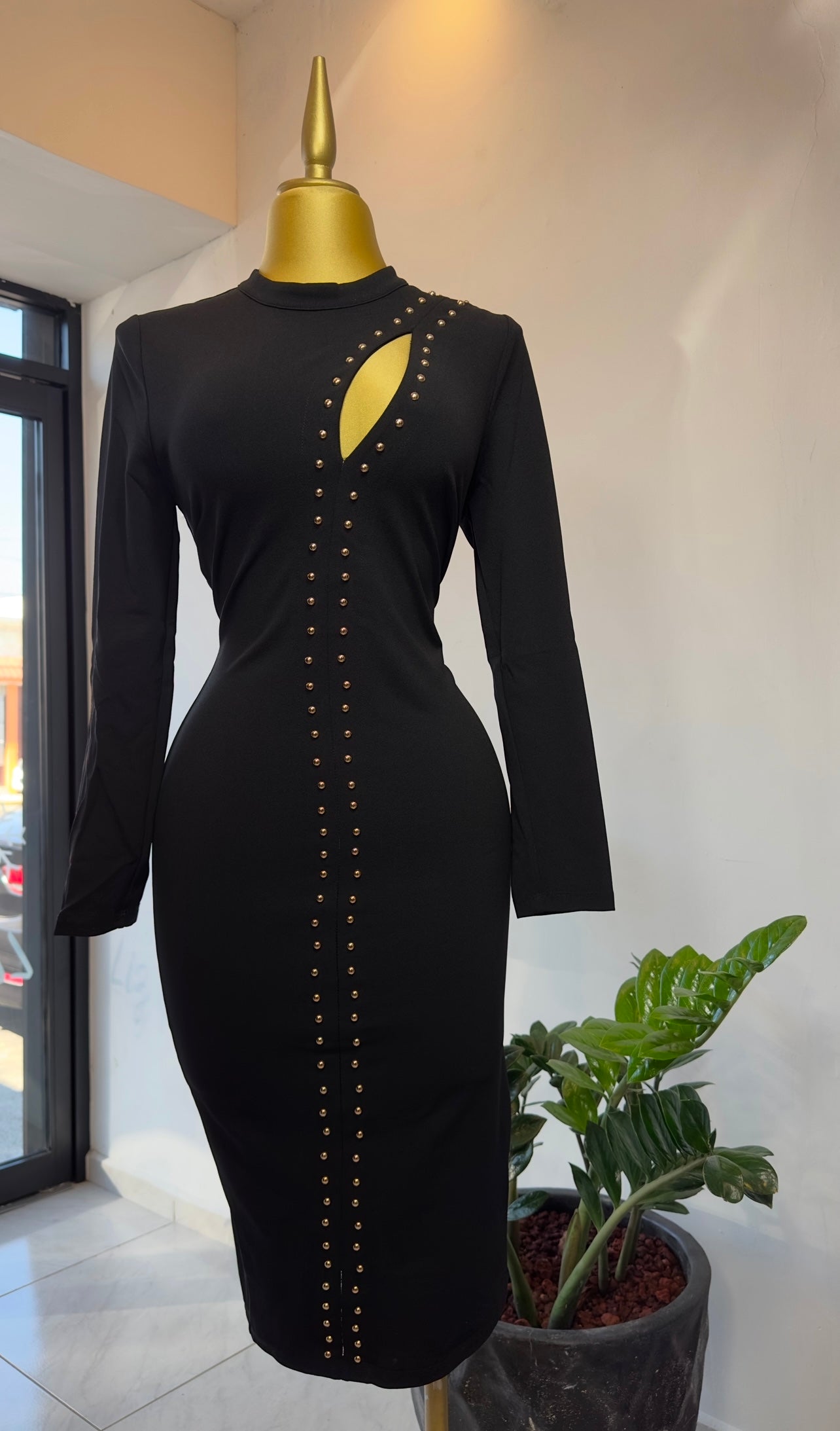 VESTIDO MIDI MANGA LARGA ESTOPEROLES
