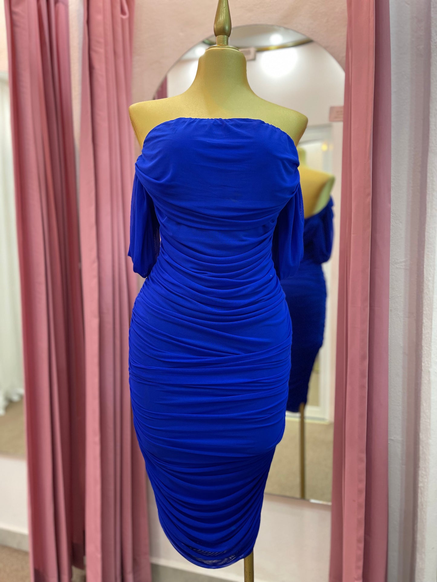 VESTIDO MESH OFF SHOULDER