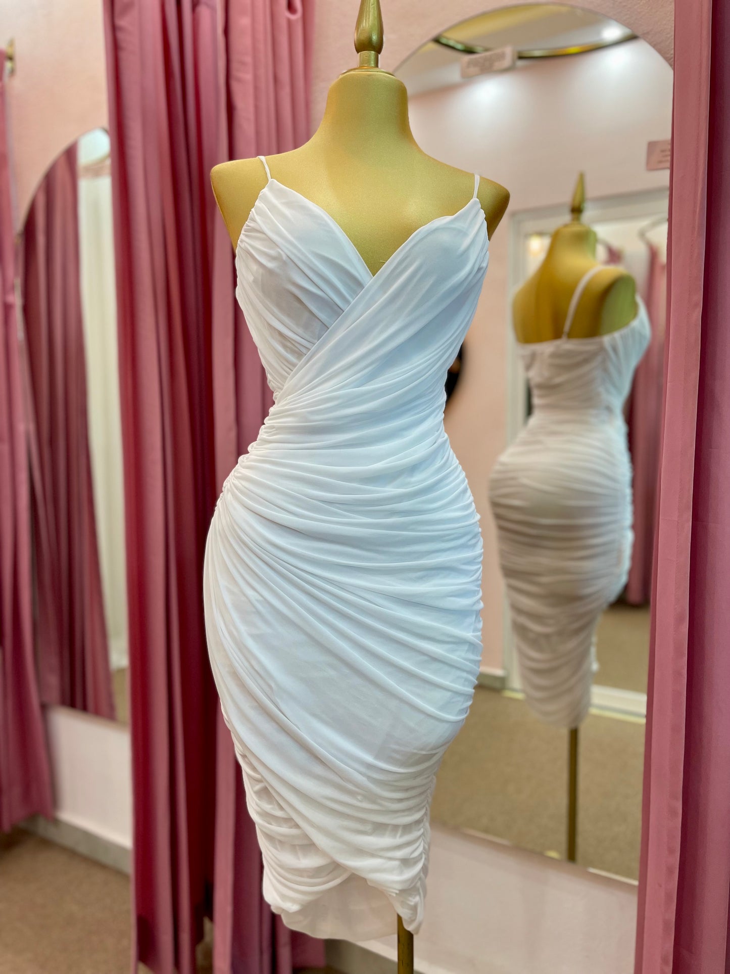 VESTIDO MIDI CRUZADO MESH