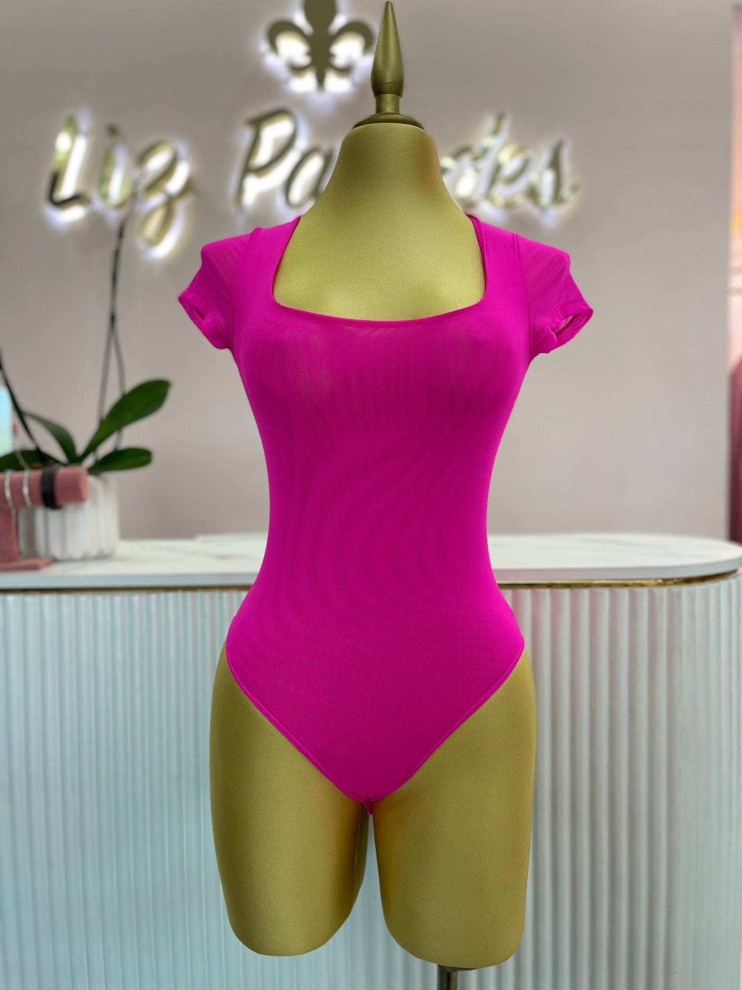 BODY MESH CUELLO CUADRADO MANGA CORTA