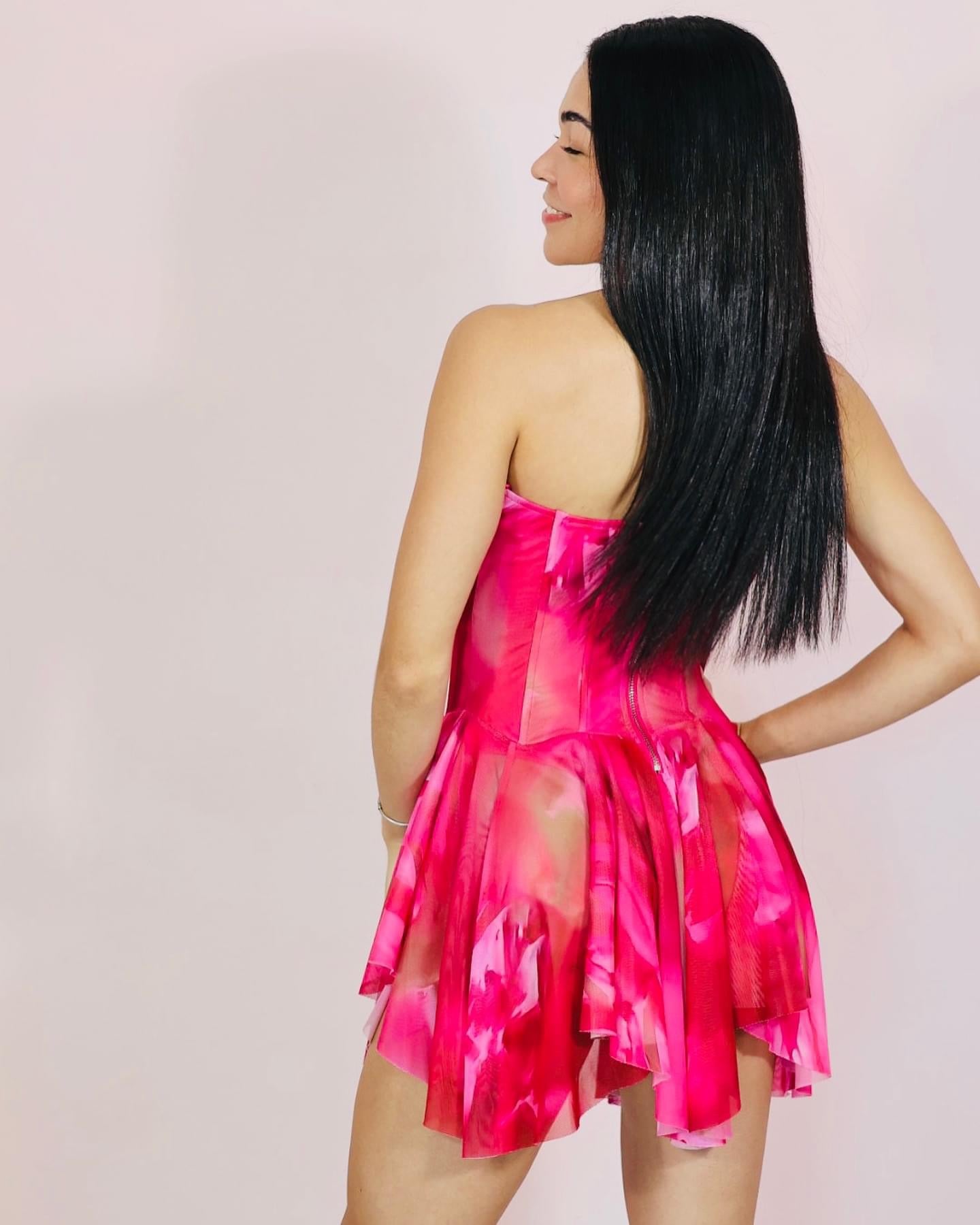 VESTIDO MINI MESH STRAPLESS