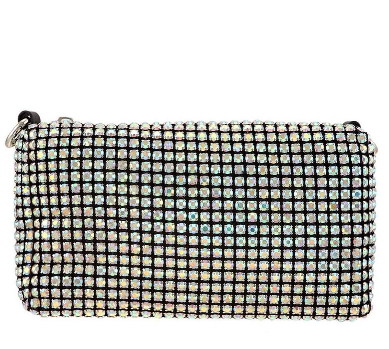 BOLSA NEGRA CRISTALES METALICOS