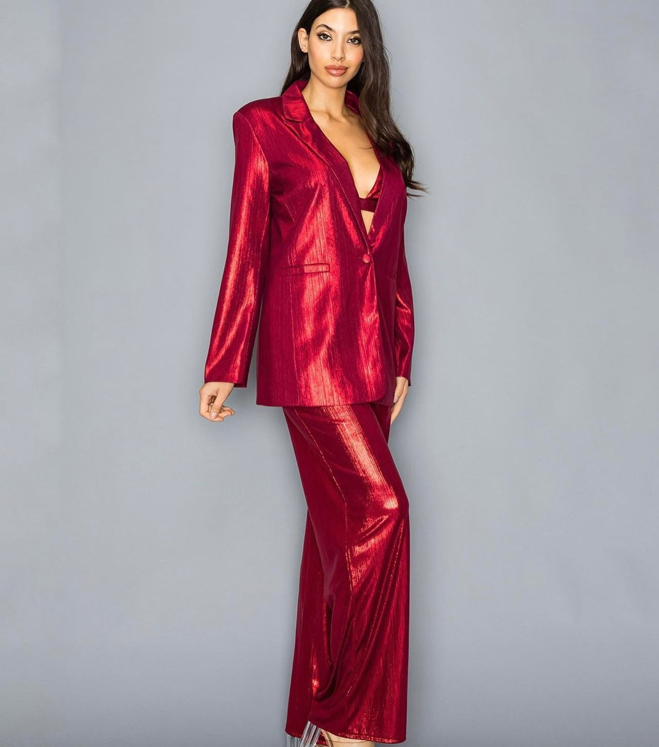 SET ROJO METALICO