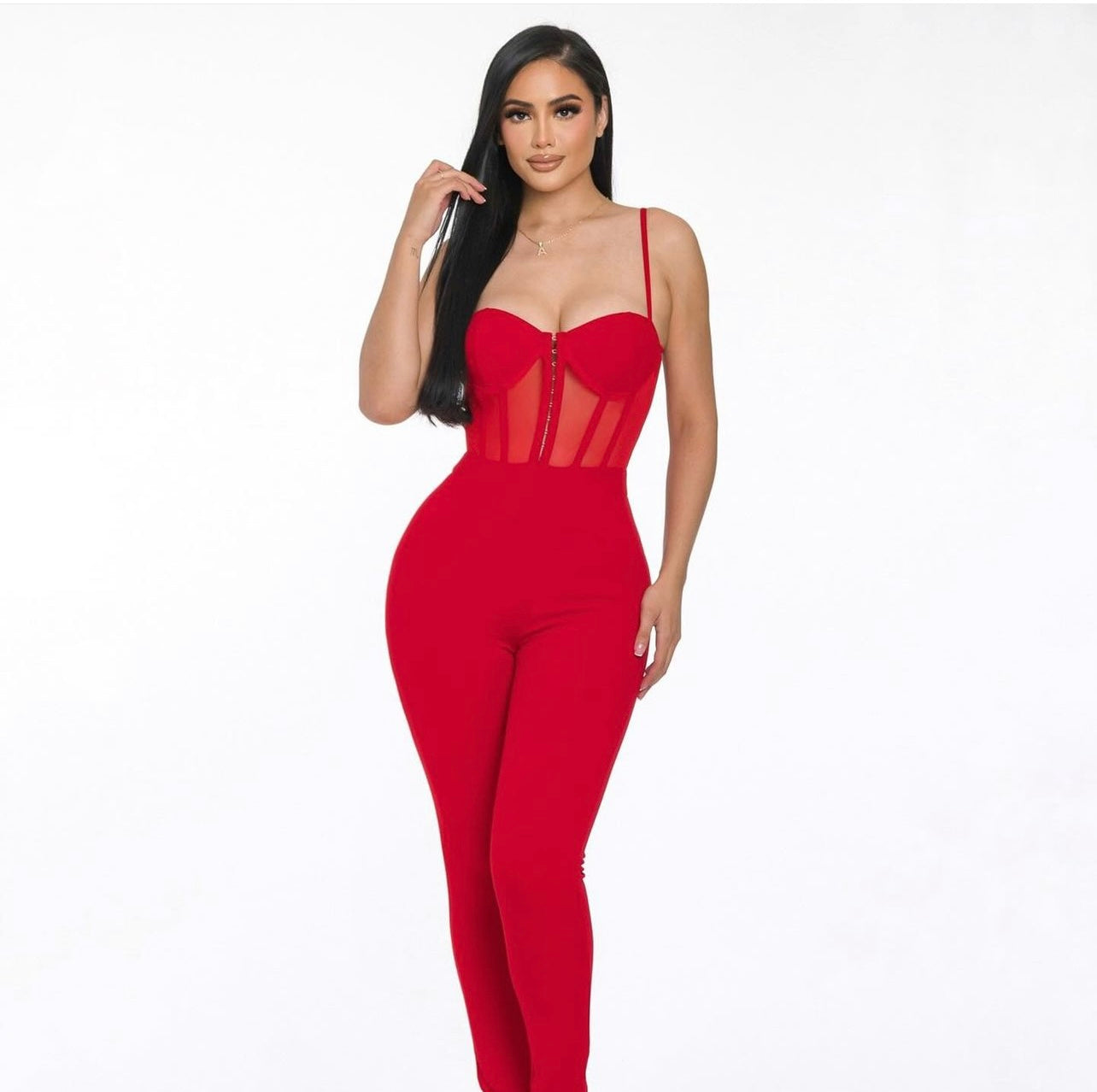JUMPSUIT MESH CORSET