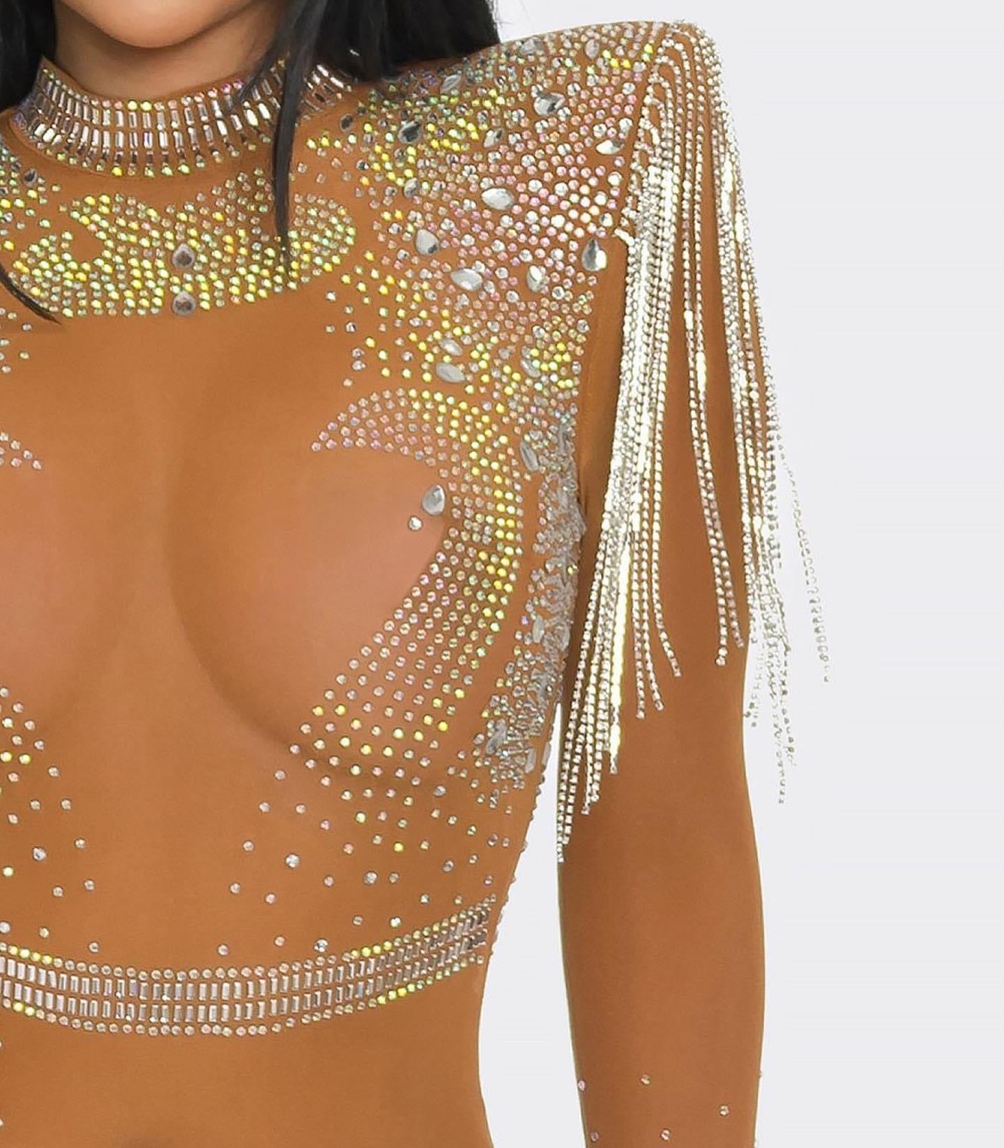 BODY NUDE CRISTALES BEIGE