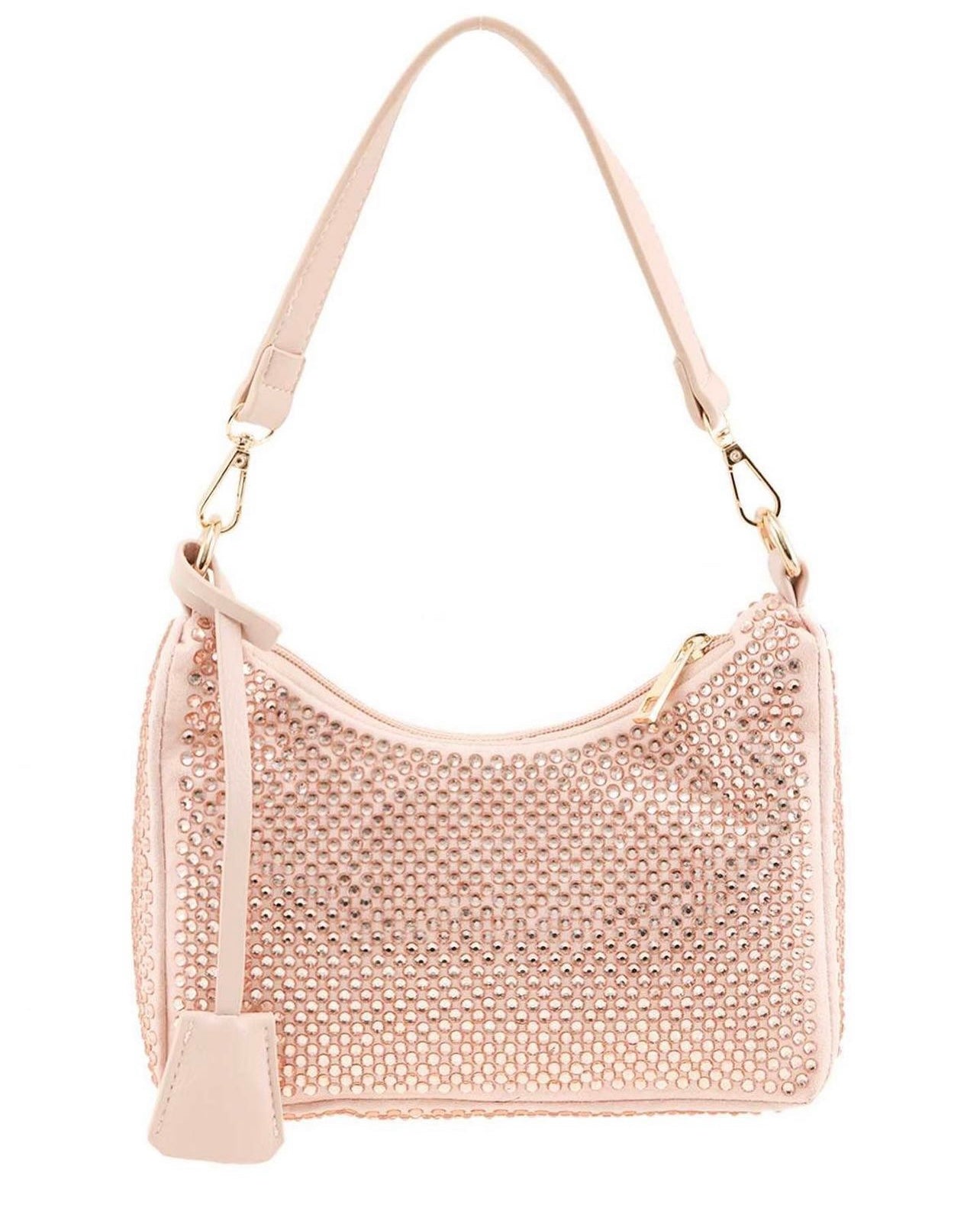 BOLSA MINI ROSA CRISTALES