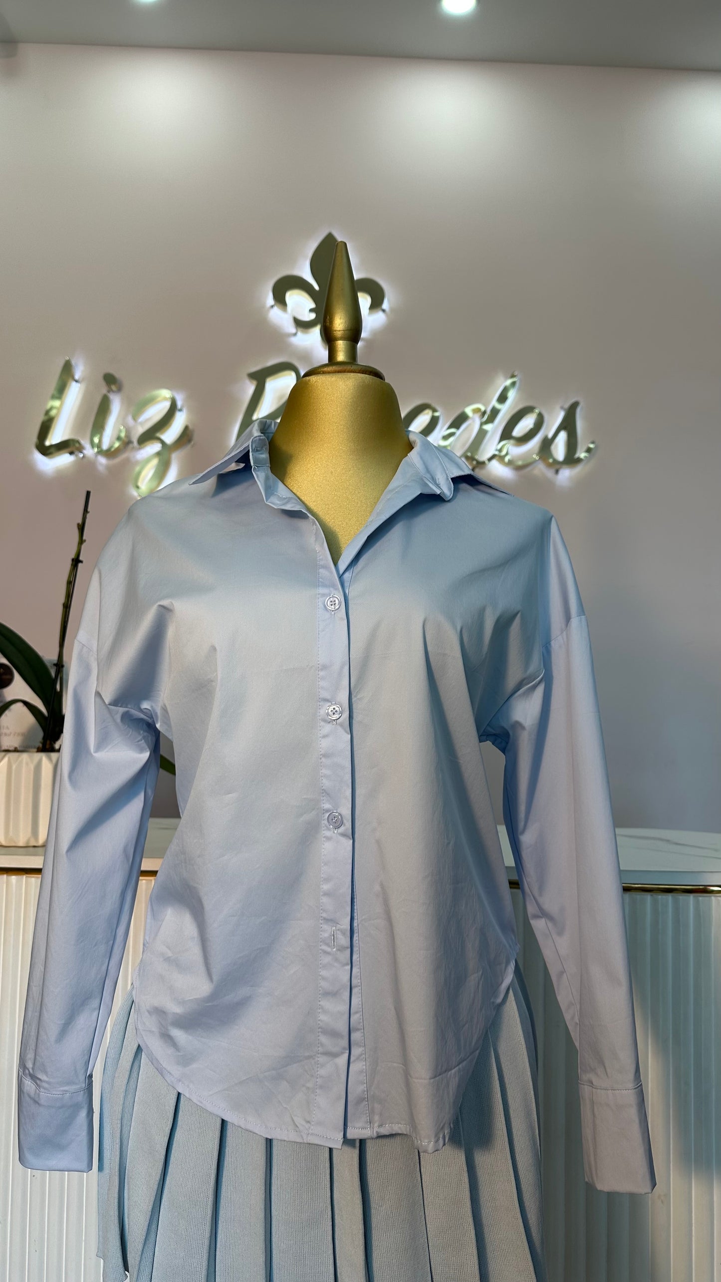 CAMISA AZUL OVERZISE