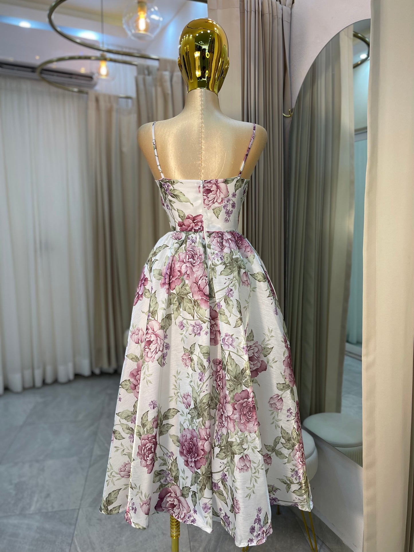 VESTIDO MIDI PRINCESA BCO MAUVE