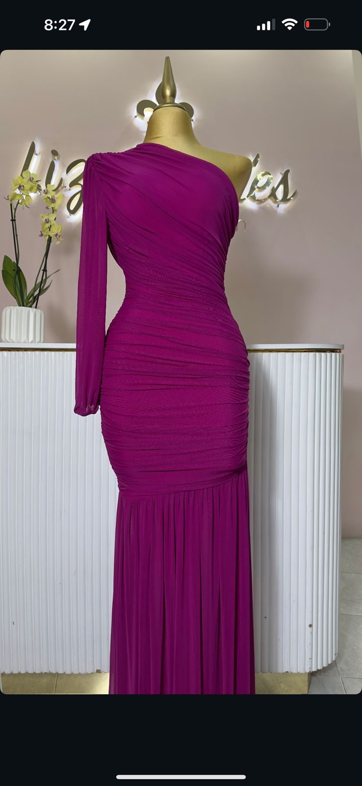 MAXIVESTIDO VESTIDO  ASIMÉTRICO MESH