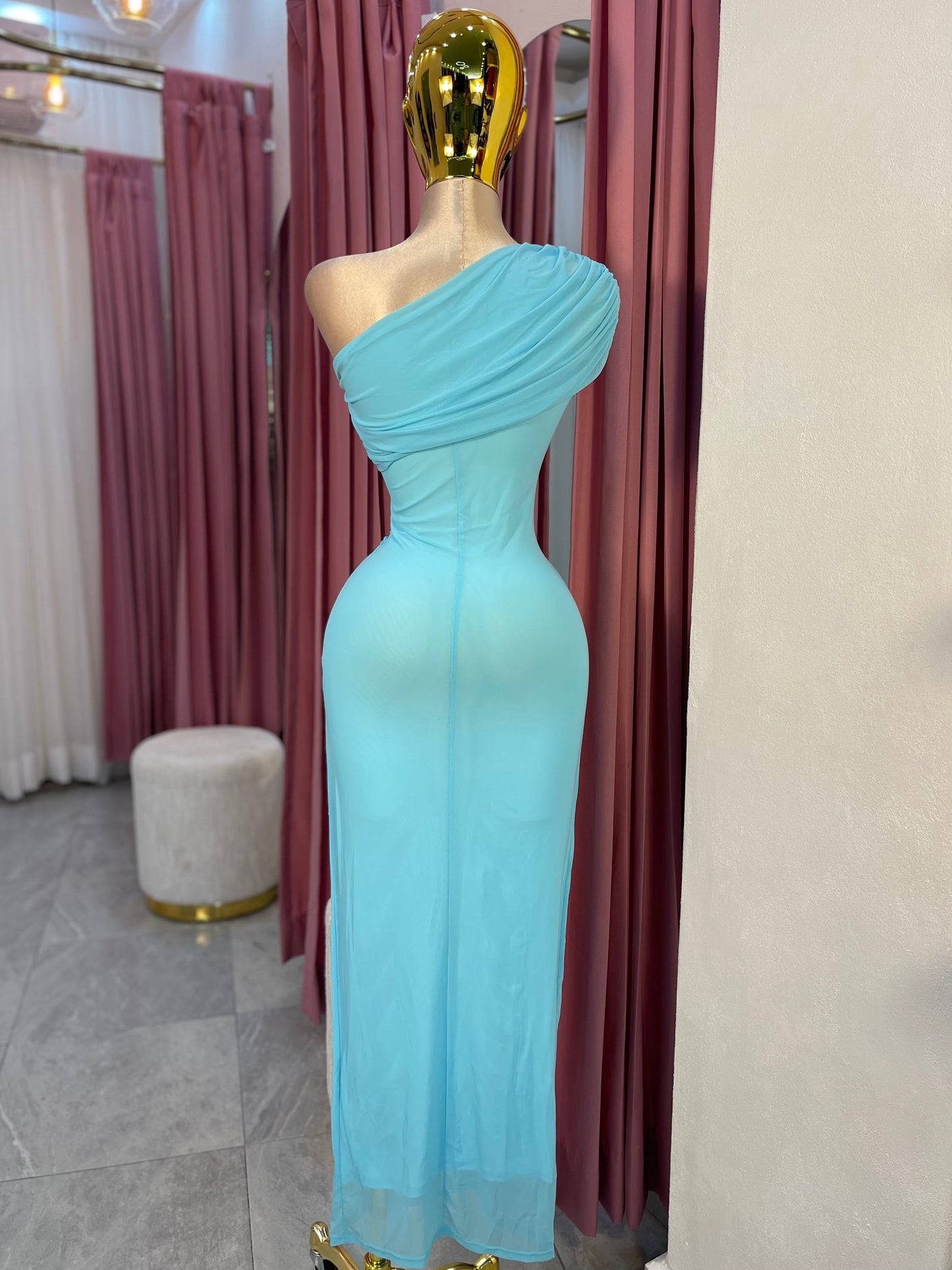 VESTIDO MAXI MESH CRUZADO