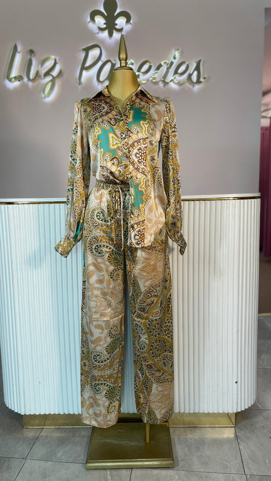 SET BOHO SATIN TIERRA/DORADO