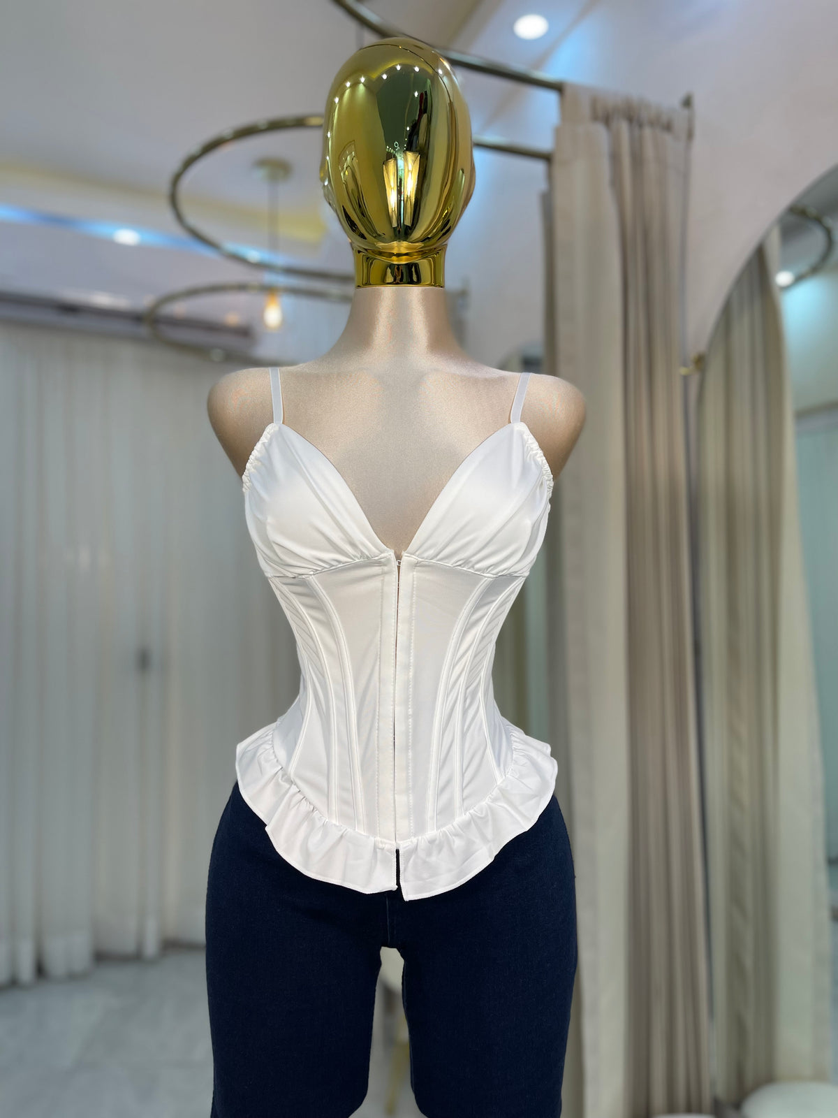 CORSET TIRANTE LICRA BCO