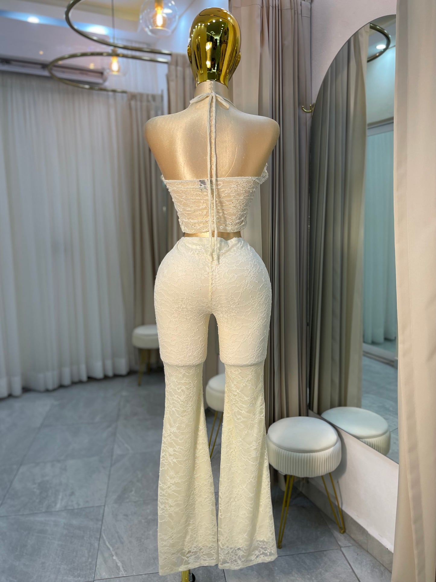 SET ENCAJE BLANCO