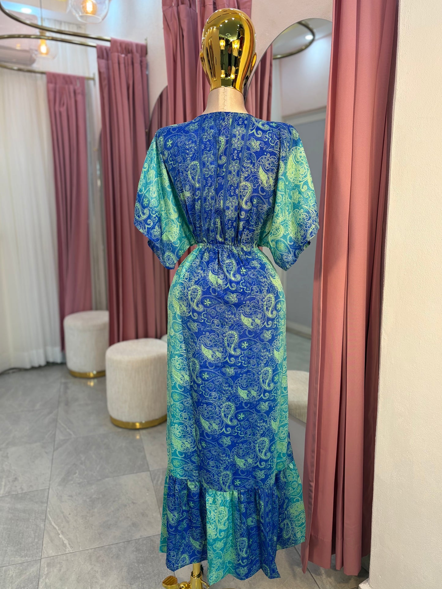 VESTIDO HINDU MANGA CORTA