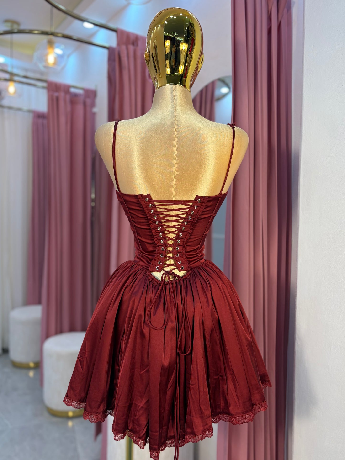 VESTIDO MINI SATEN CORSET