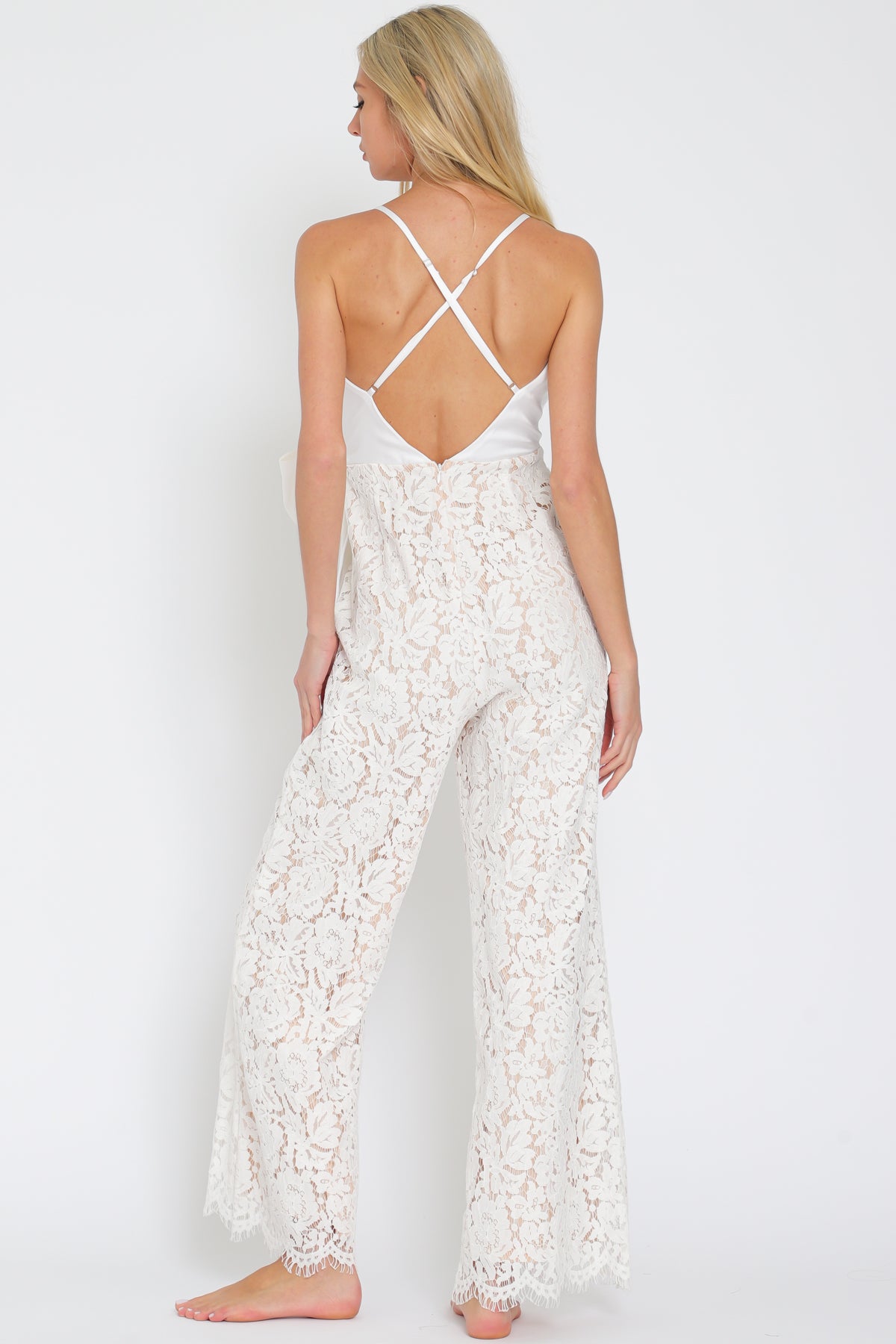 JUMPSUIT BLANCO ENCAJE ESC. V