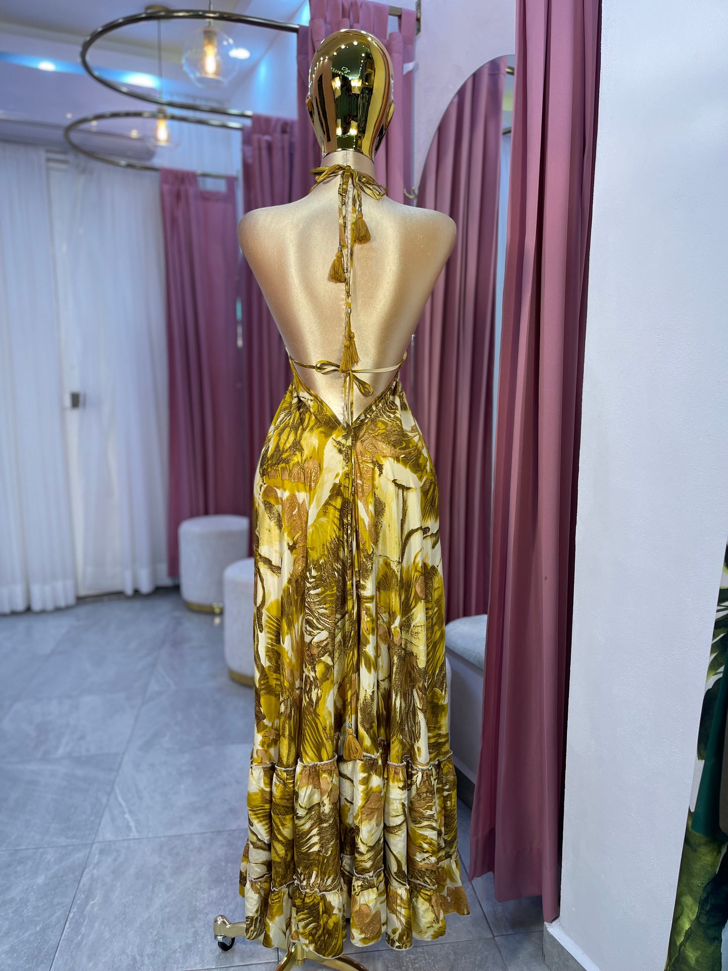 VESTIDO MAXI HINDÚ HALTER