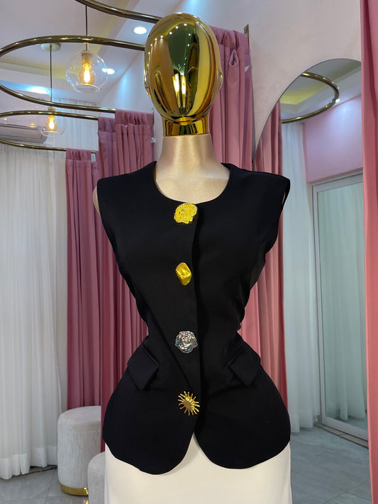 BLUSA BOTÓN DORADO