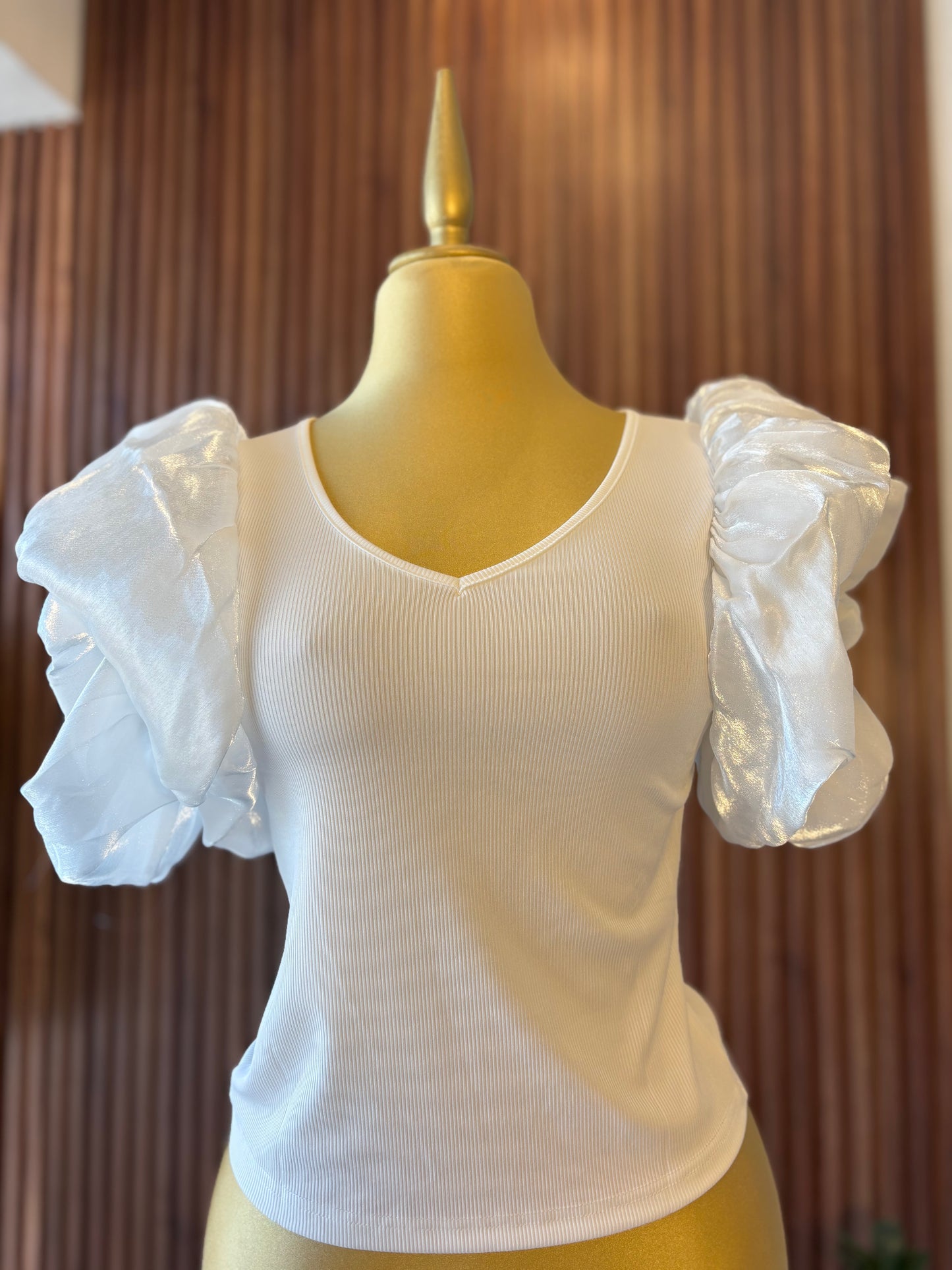TOP BCO MANGA SATIN