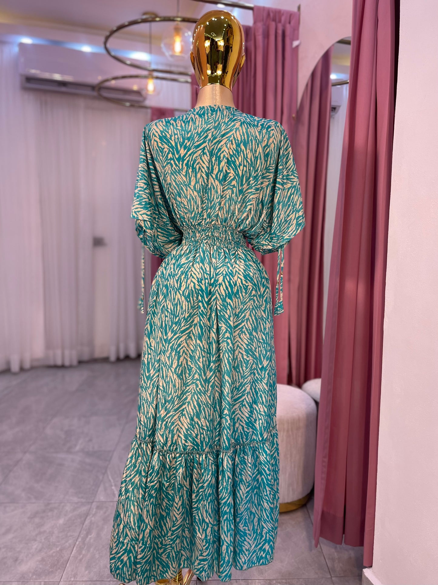 VESTIDO HINDÚ MANGA CORTA