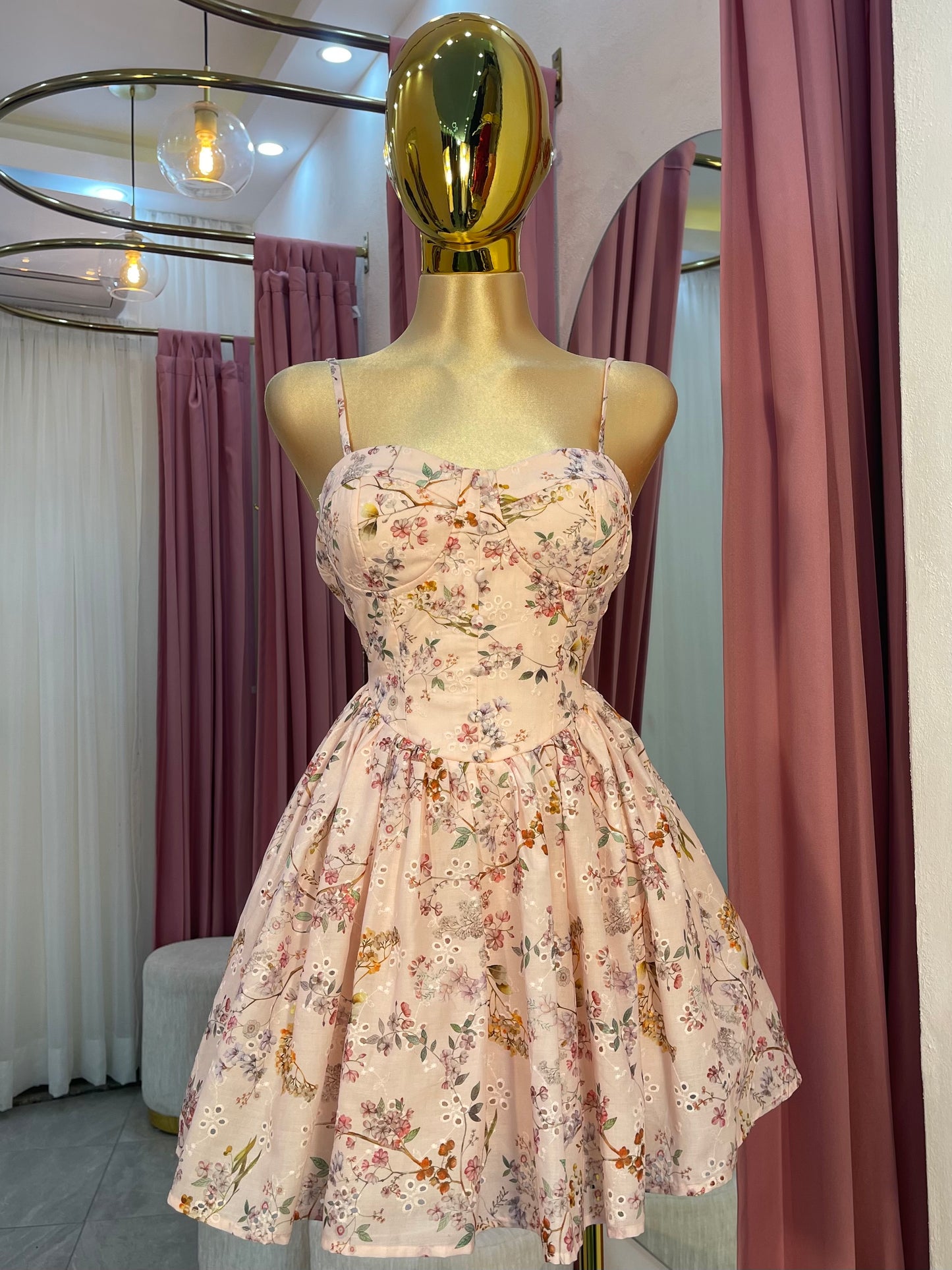 VESTIDO MINI ESTAMPADO FLOR