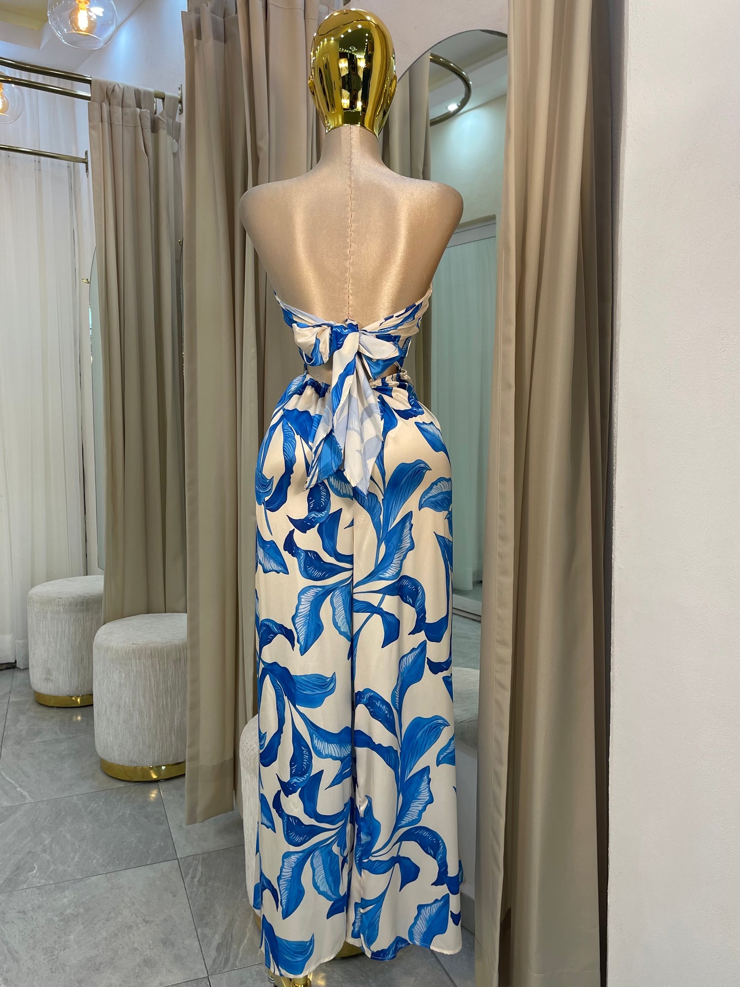 JUMPSUIT IVORY HOJAS