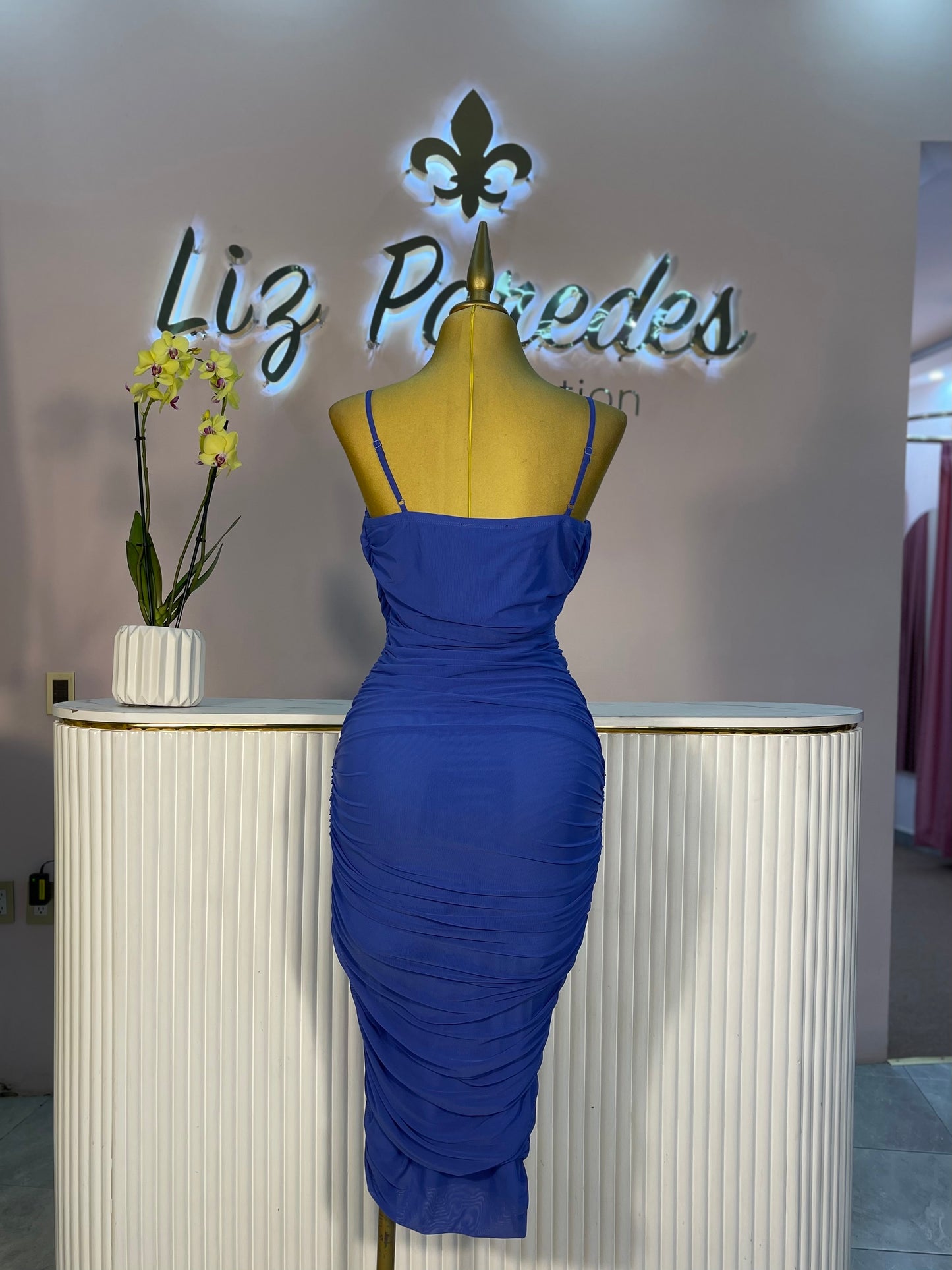 VESTIDO MIDI CRUZADO MESH