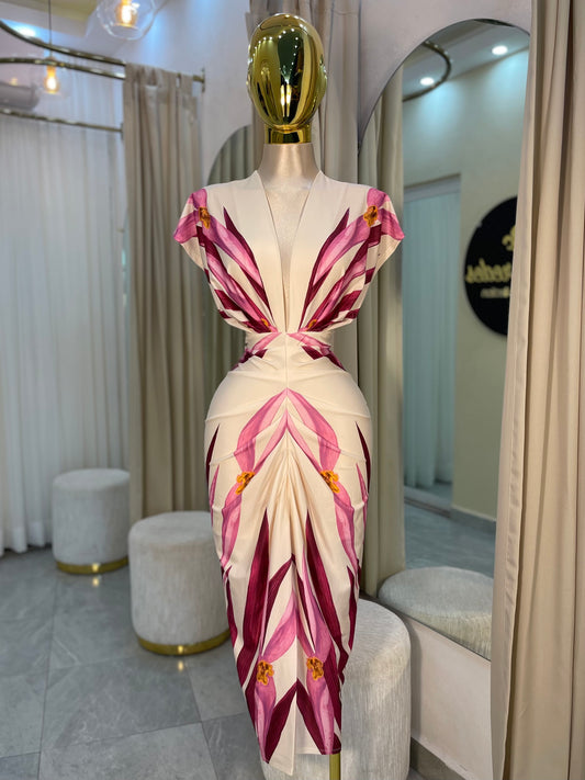 VESTIDO MIDI ORQUIDEA