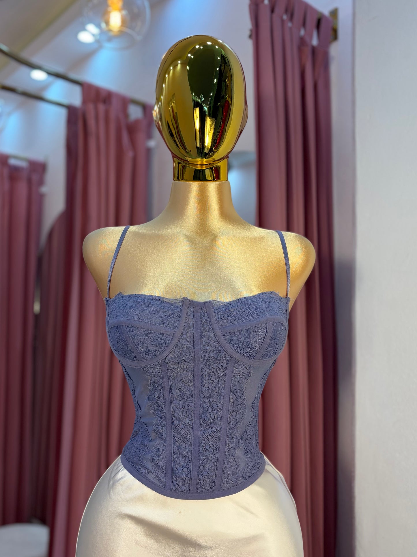 CORSET LAVANDA ENCAJE