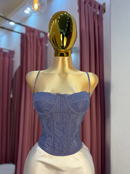CORSET LAVANDA ENCAJE
