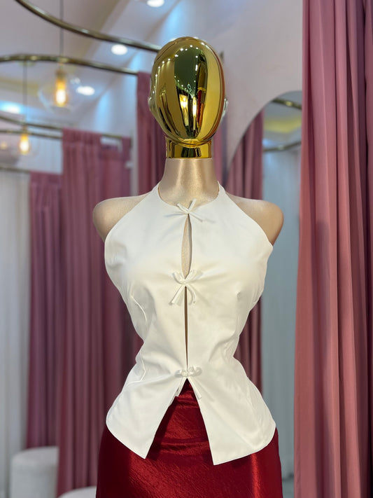 TOP BLANCO HALTER MOÑOS