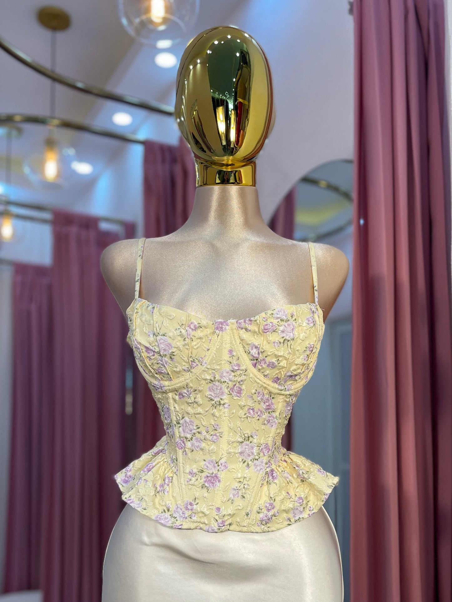 BUSTIER ESTAMPADO FLORES