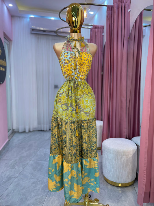 VESTIDO HINDÚ H. CUELLO