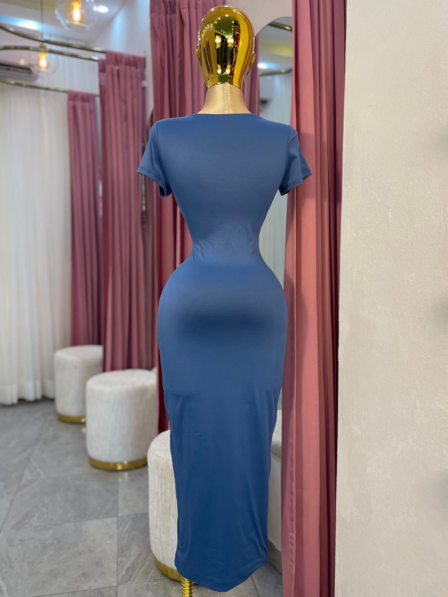 VESTIDO BÁSICO MANGA  ALGODÓN