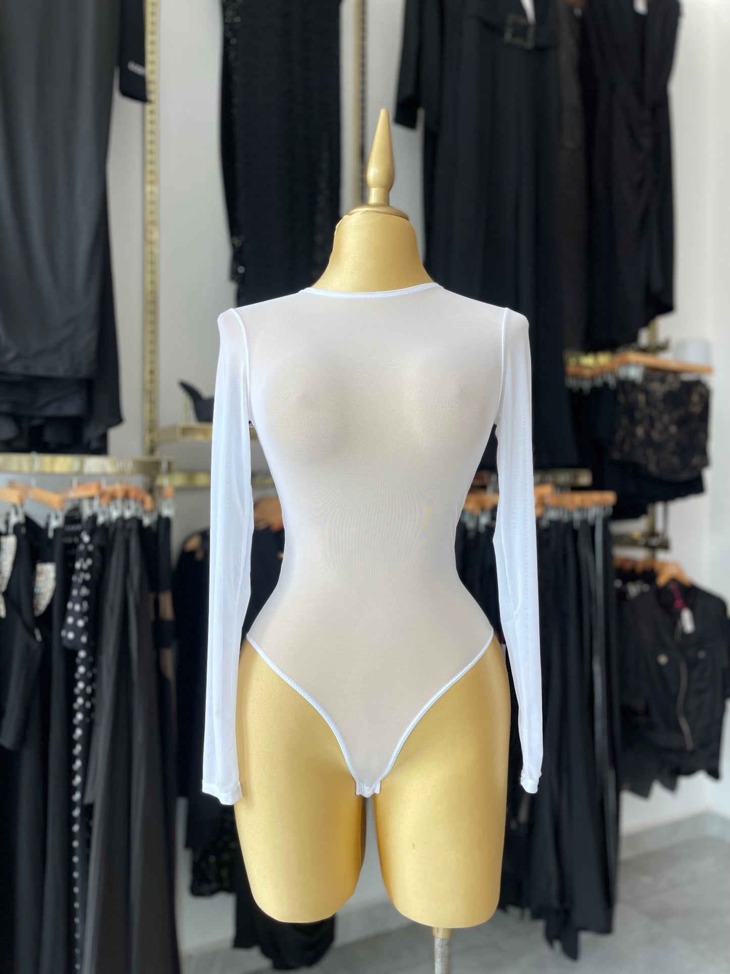 BODY MESH CUELLO ALTO MANGA LARGA
