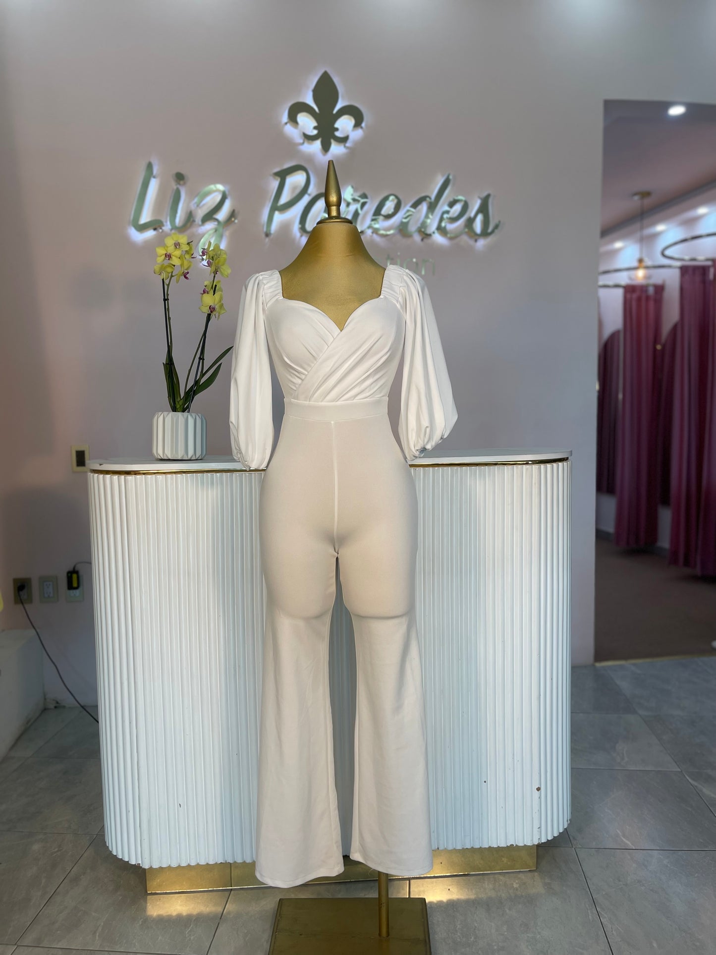 JUMPSUIT BCO MANGA LARGA LICRA