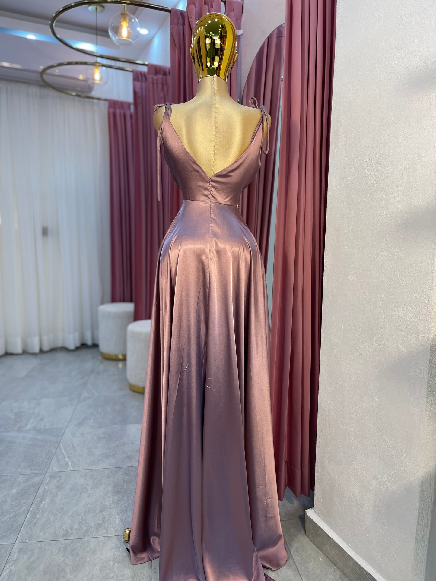 VESTIDO MAXI SATÉN BD105