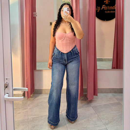 TOP CORSET ROSA COPAS