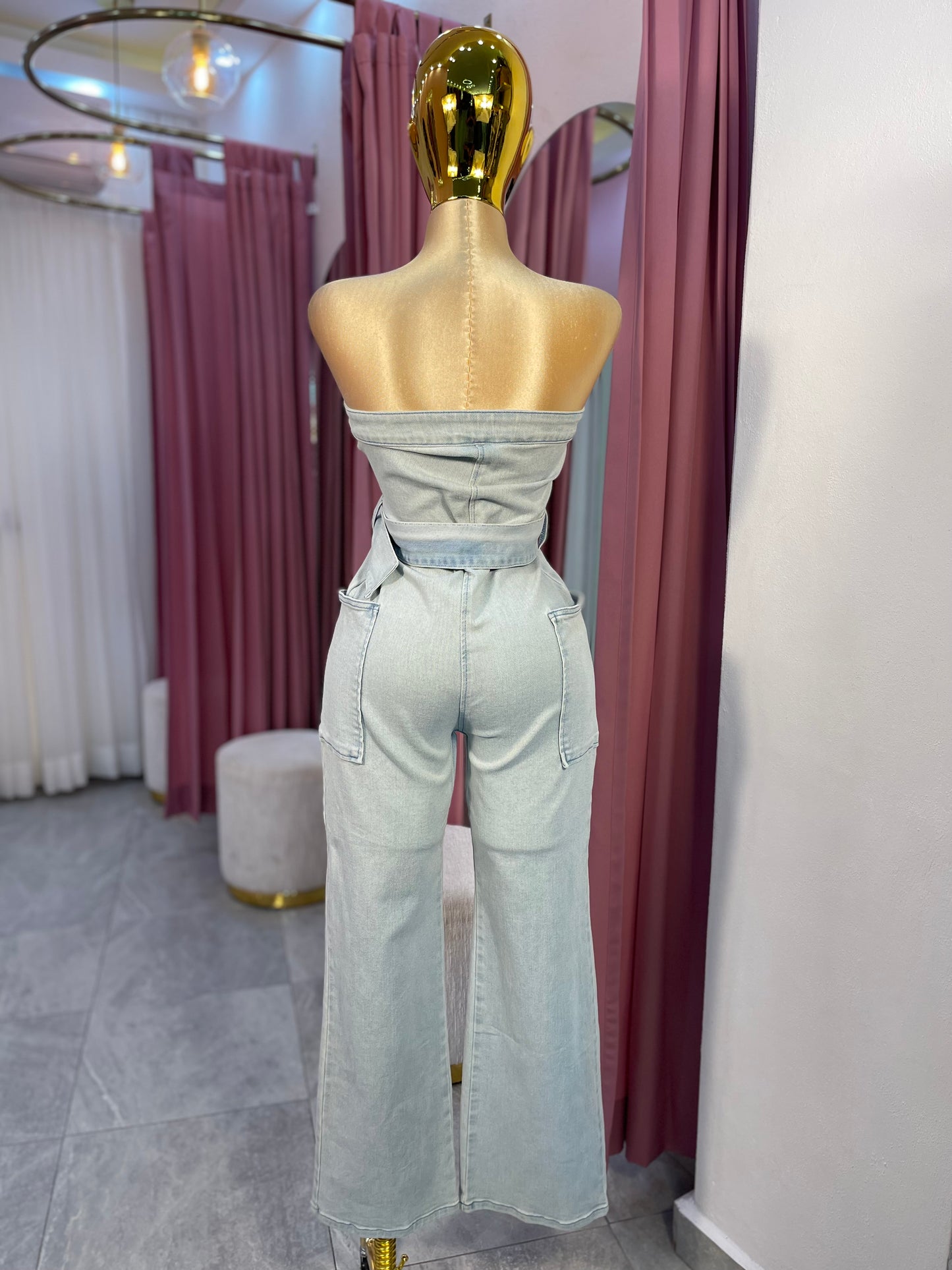 JUMPSUIT STRAPLE DENIM