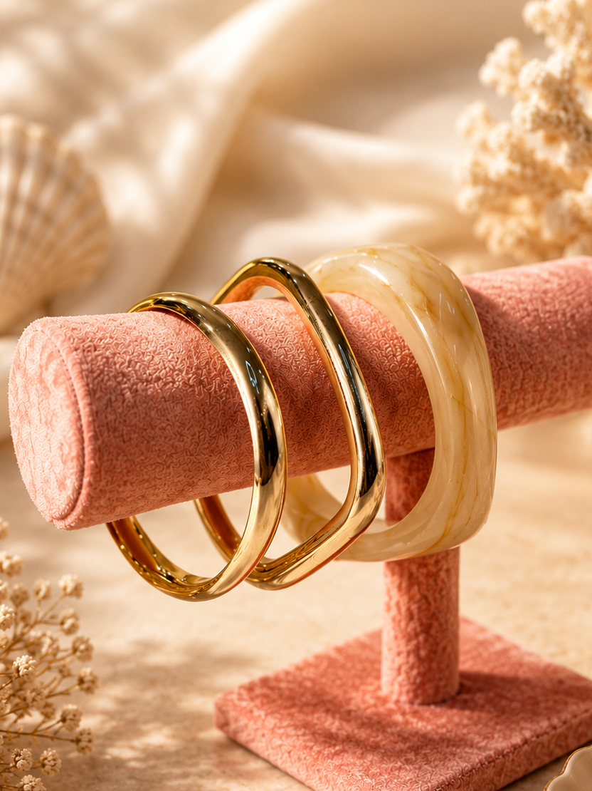PULSERA DORADA MARFIL
