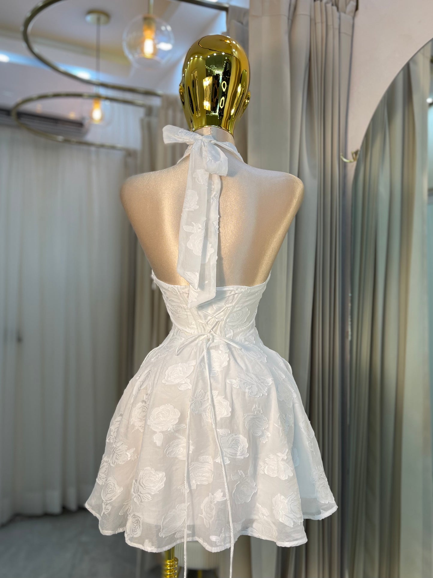 VESTIDO MINI BLANCO CORSET