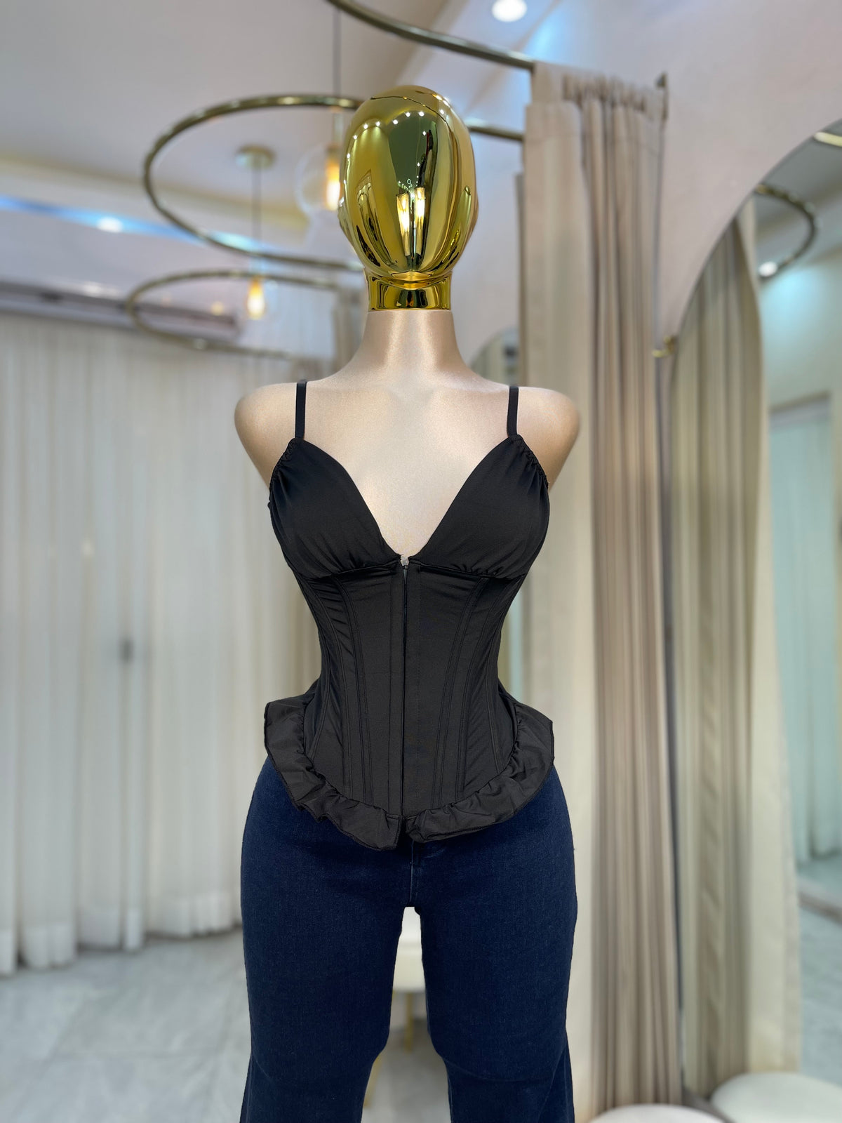 CORSET TIRANTE LICRA NEGRO