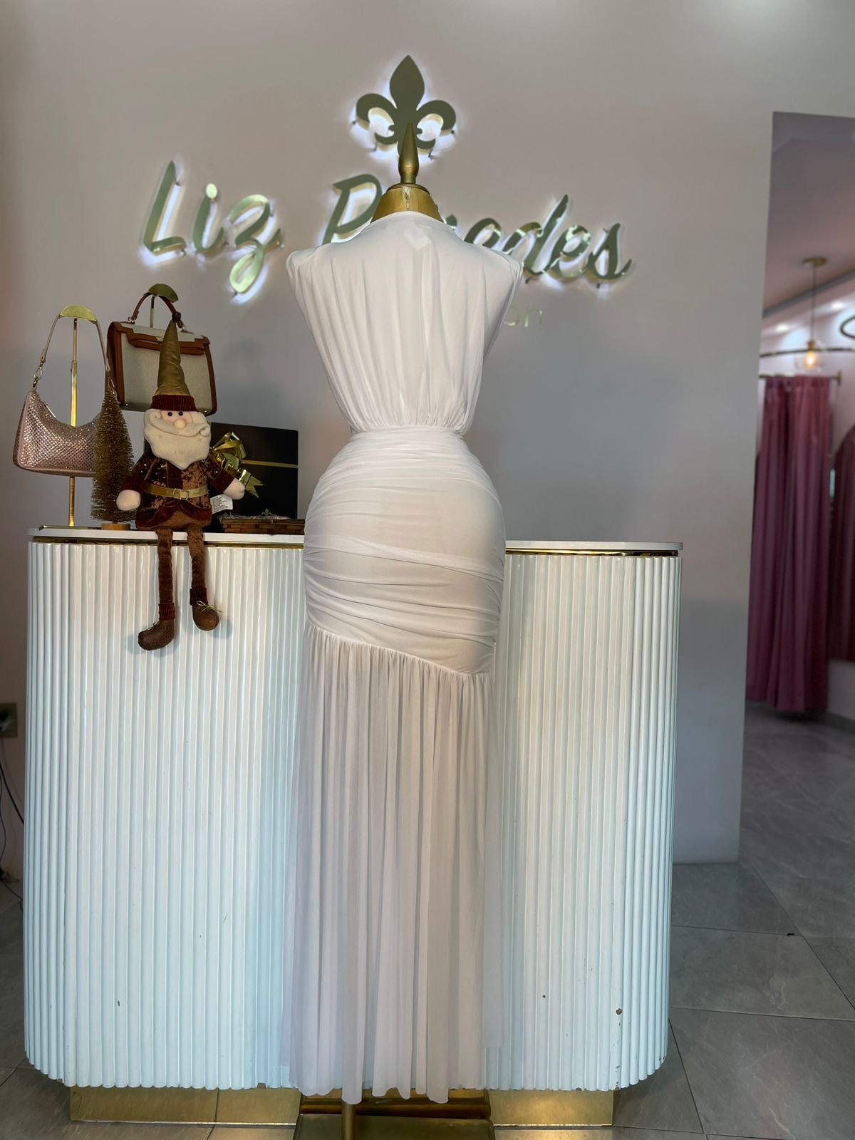 VESTIDO MAXI MESH HOMBRERAS