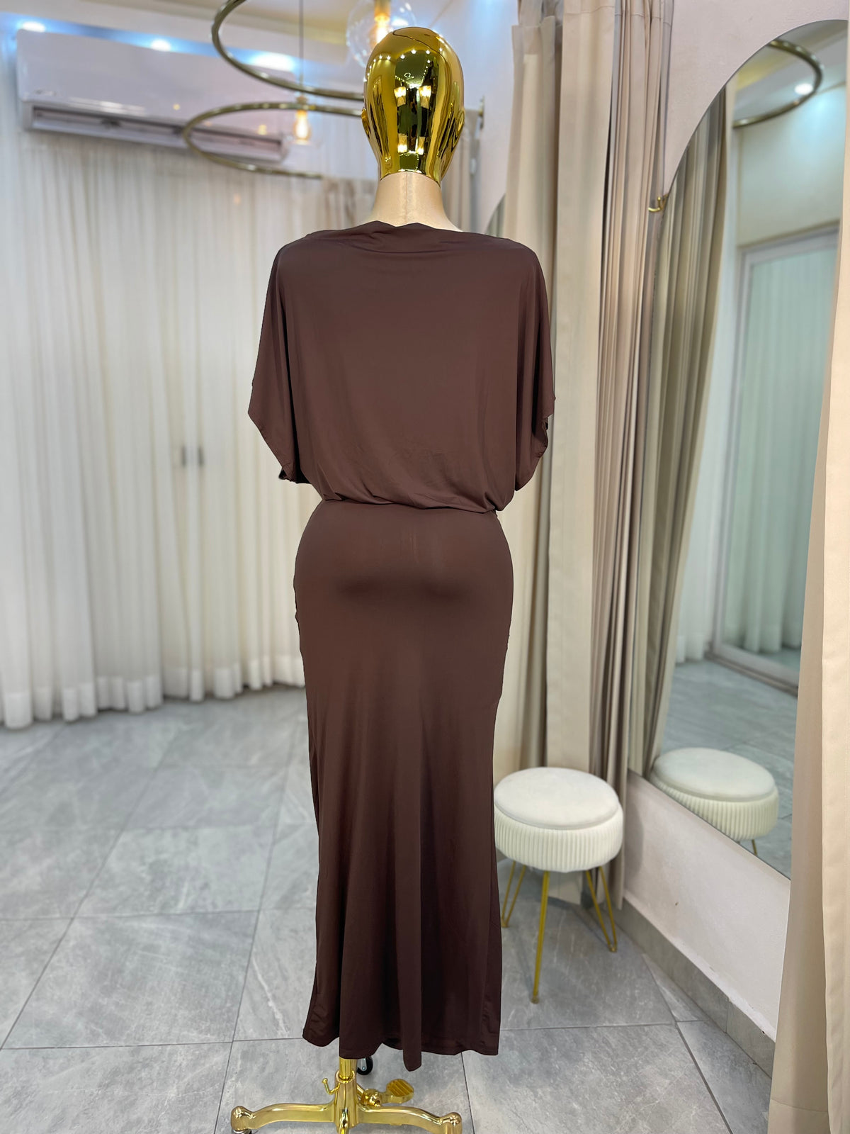 VESTIDO MAXI DRAPEADO