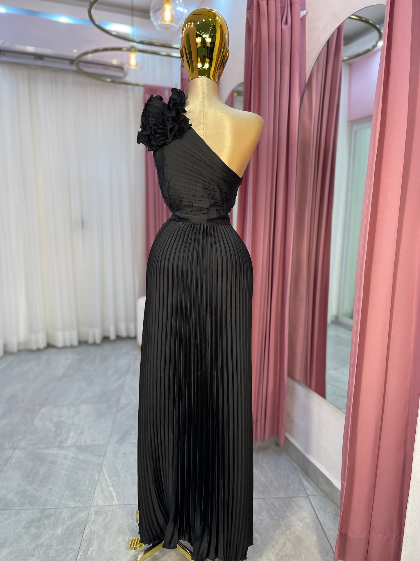 VESTIDO MAXI PLISADO