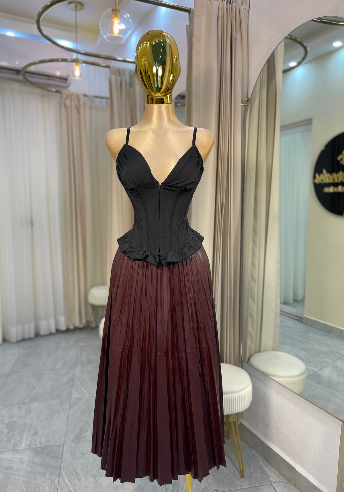 FALDA MAXI VINIPIEL